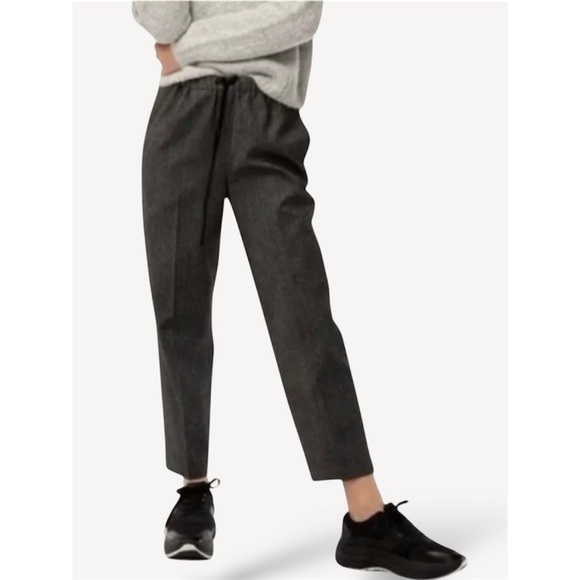Babaton Pants - Aritzia The Group Babaton Jimmy Pant Drawstring Trouser Size L Herringbone Gray